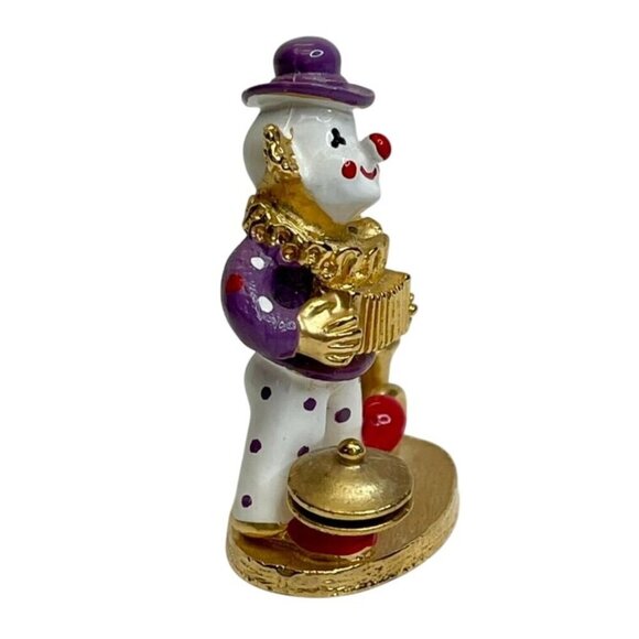Spoontiques KM4336 Gold Plated Pewter Clown Figurine Enamel Crystal Collectible - Picture 4 of 5